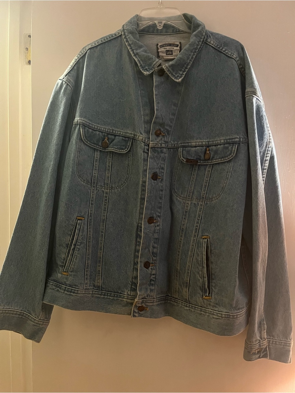 Lee Men's Washed Blue Denim Jacket